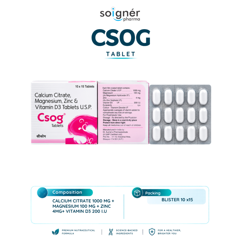 Calcium Citrate, Magnesium, Zinc & Vitamin D3 Tablets