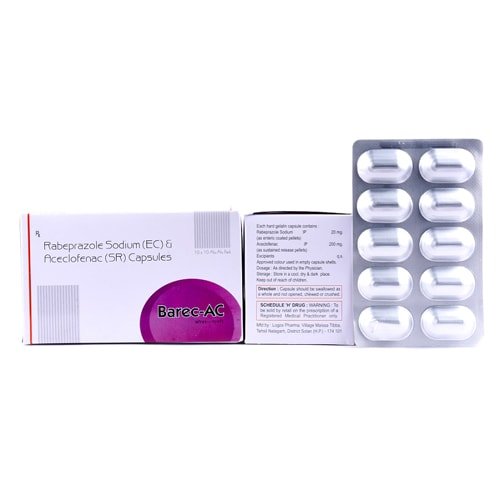 Aceclofenac & Rabeprazole Tablets barac-ac