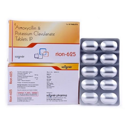 Amoxycillin and Clavulanic Acid Tablets rion-625