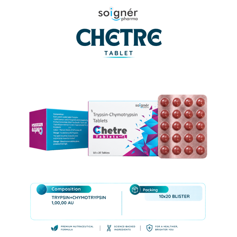 TRYPSIN + CHYMOTRYPSIN (1,00,000) I.U TABLET