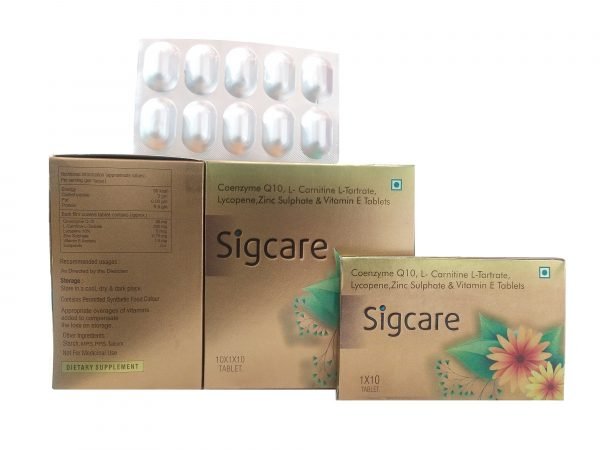 Coenzyme Q10, L-Carnitine L- Tartrate, Lycopene, Zinc Sulphate & Vitamin E Acetate Tablets