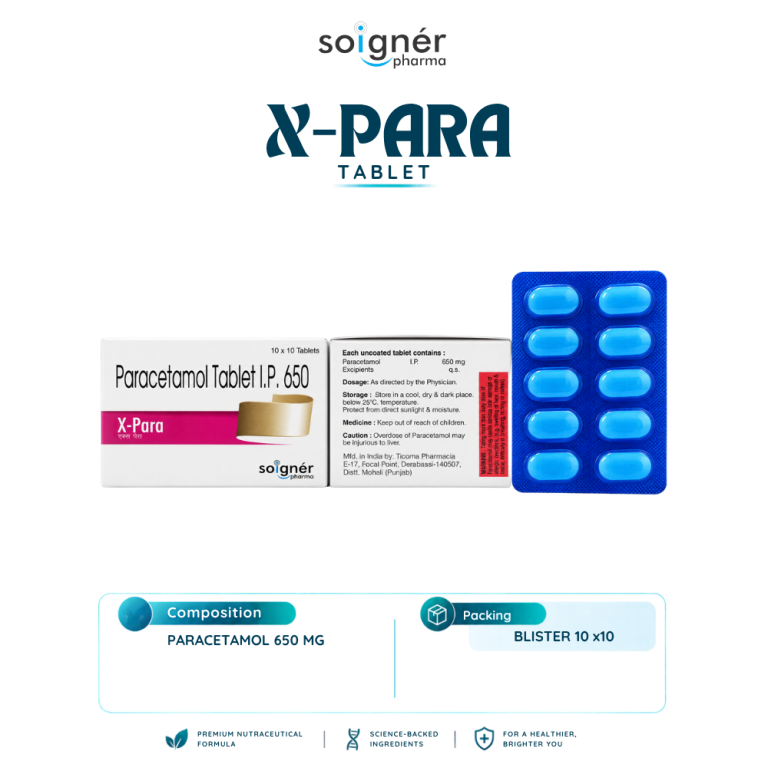 PARACETAMOL IP 650MG TABLETS