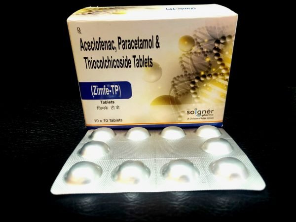 Aceclofenac, Paracetamol & Thiocolchicoside Tablets