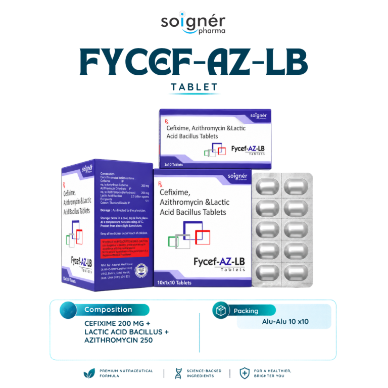 CEFIXIME, AZITHROMYCIN & LACTIC ACID BACILLUS TABLETS