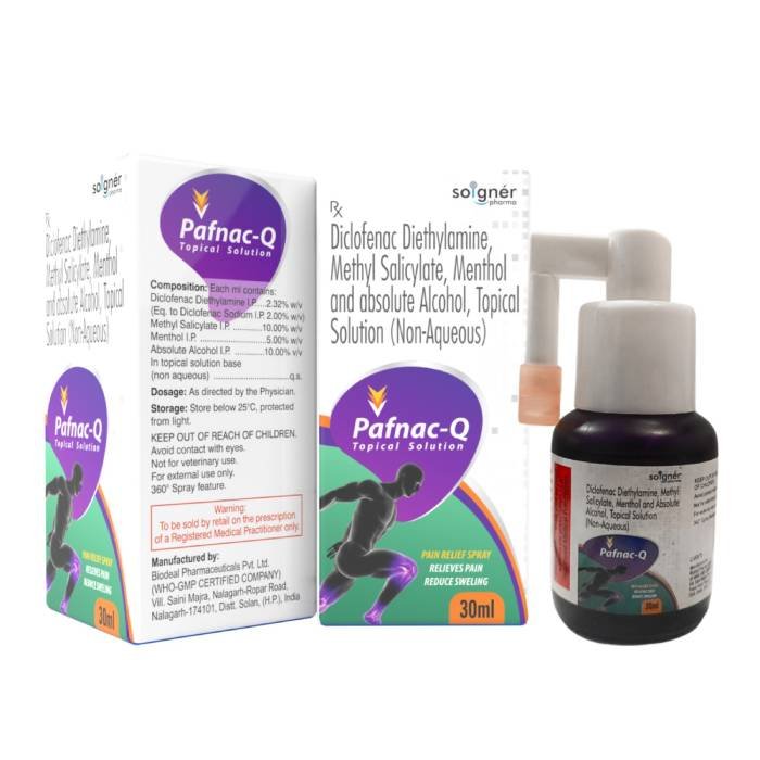 Diclofnac Diethylamine,Methyl Salicylate, Menthol and absoloute Alcohol, Topical Solution