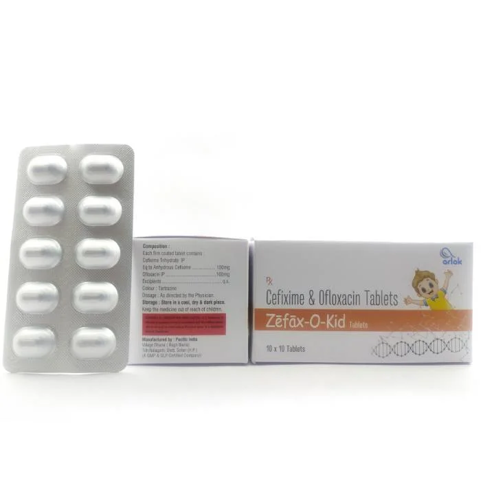 Cefixime 100 mg and Ofloxacin 100 mg Tablets